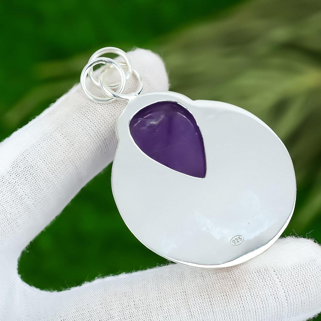 Friendship Day Deal Sterling Silver Pear Star Amethyst Stone New Pendant Jewelry