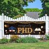 Large Congrats PHD Banner Phinished Garden Backdrop Banner PHD Graduation Lawn Sign Congrats Degree Graduation Party Outdoor Indoor Decorations, 72 x