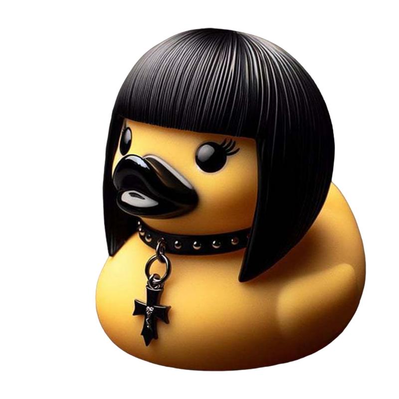 Украшение "Дьявольский утенок" для салона автомобиля, украшение "Утенок на приборную панель", сатанинский, панк, готический, дэт-рок, декор для дома, офиса, настольная скульптура