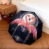 1 шт. Автоматический складной зонт - Узор «Фламинго в лунном свете», Портативная и складная конструкция с 8 спицами, Рождественские и новогодние подарки