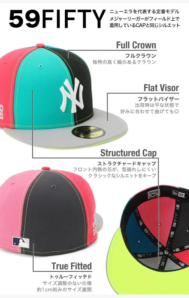 NEW ERA 59FIFTY Cap New York Yankees MLB Onspotz Exclusive Side Patch Under Visor Flat Brim 7 NER36C5756 14693452 3/8