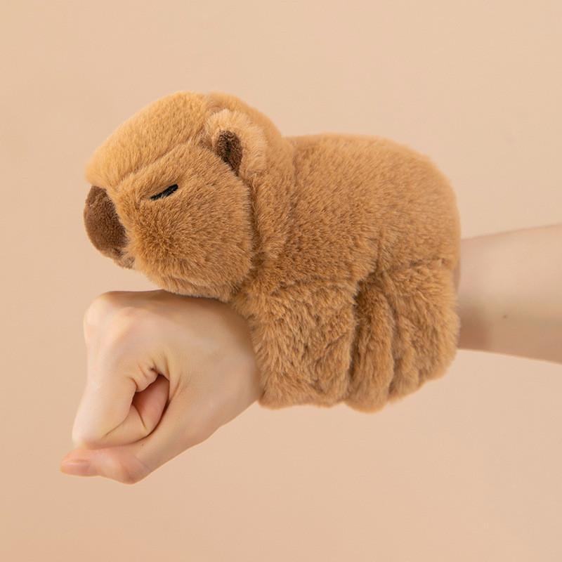 Soft And Cuddly Cartoon Animal Plush Capybara Slap Bracelet For Children