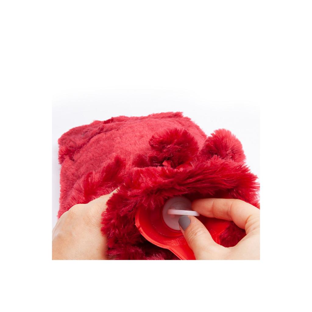 Cats In Istanbul Claret Red Plush Hot Water Bag