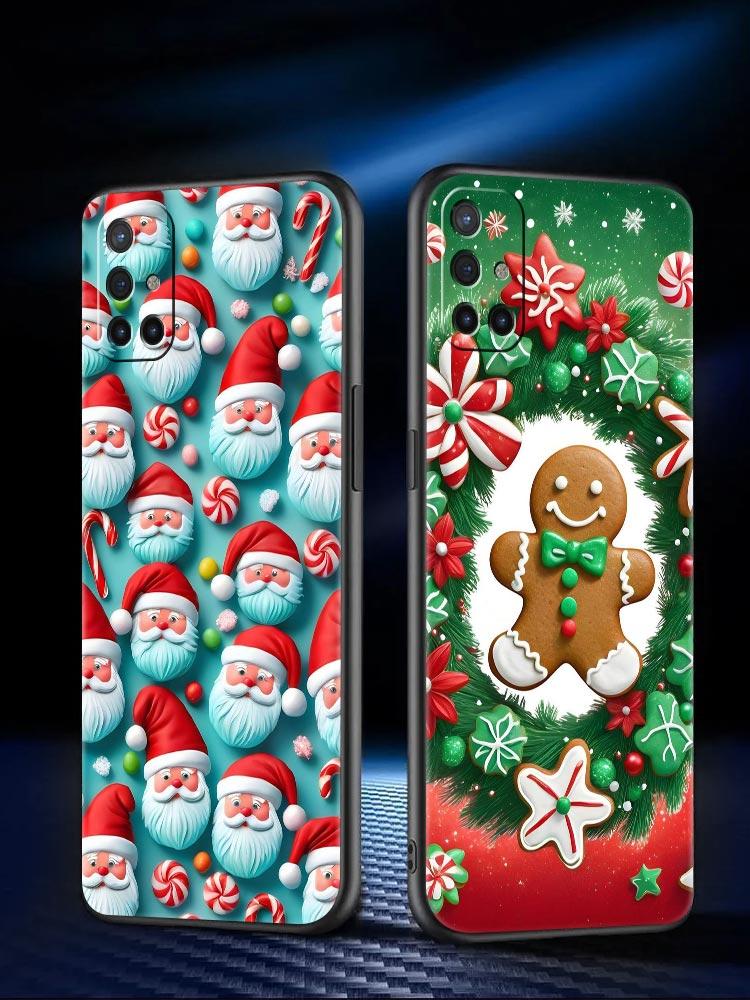 Новогодний Рождественский Чехол Для Телефона Для Oneplus 13R 13 12R 11 10T 10R Nord N100 N200 N10 10 9 9R 9RT CE 3 2 Z Pro 5G Мягкий ТПУ Чехол