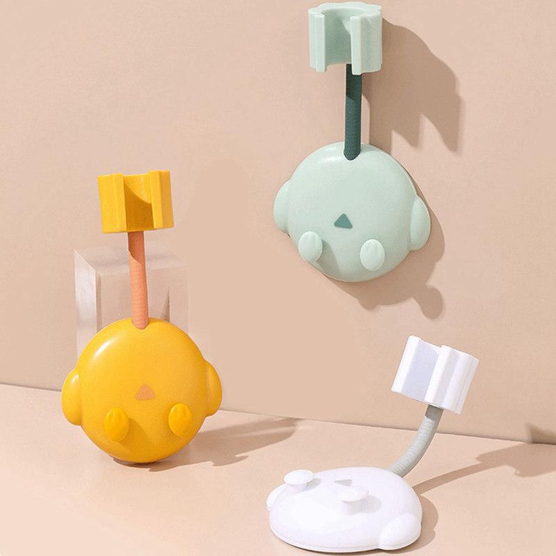 Мультяшный держатель для душевой лейки 360° Регулируемый Самоклеящийся Настенный Держатель Универсальные Аксессуары для Ванной Комнаты для SPA