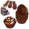 Foremki do muffinek na babeczki muffinki papilotki silikonowe brązowe 12 sztuk 5.5cm ORION 151757