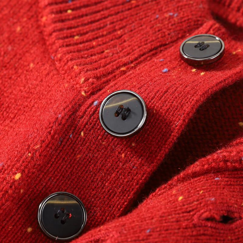 Antonio Men's Retro Henley Collar Heavy Cashmere Sweater