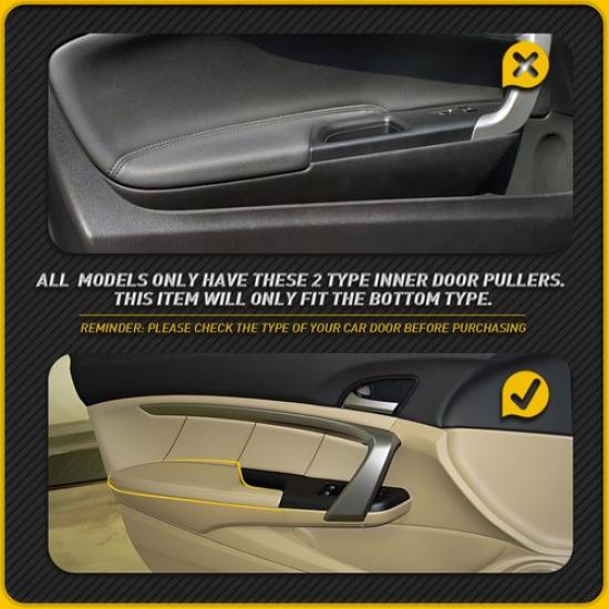 Fit For 08-12 Accord Honda 2Dr Coupe LH Driver Beige Leather Door Armrest Panel