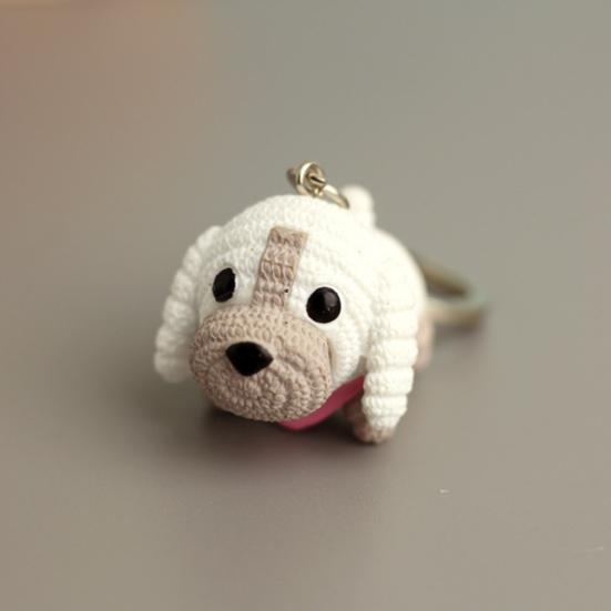 Трехмерное вязание из шерсти. Нежное мастерство. Устойчивое к выцветанию. Износостойкое украшение. Очаровательный брелок-талисман для собаки. Аксессуар для сумки.
