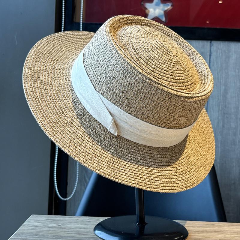 Соломенная шляпа с плоским верхом от солнца, женская летняя шляпа от солнца, шляпа от солнца для фотосессии на морском пляже