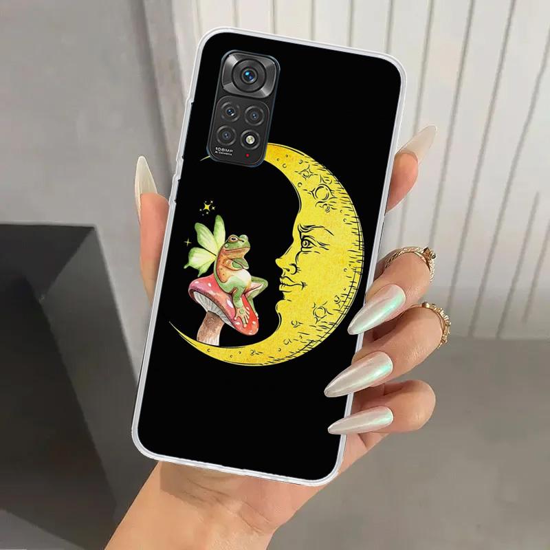 Коттеджкор Лягушка Гриб Кавайный Чехол для Телефона для Xiaomi Redmi Note 15 14 14S 13 12S 12 Pro 11S 11 Plus 11T 11E 10S Мягкий Funda Pri