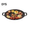 Korean Style BBQ Grill Pan for Stove Top Non-stick Round Frying Pan with Handles Pancake Griddle Pan for Indoor Cooking