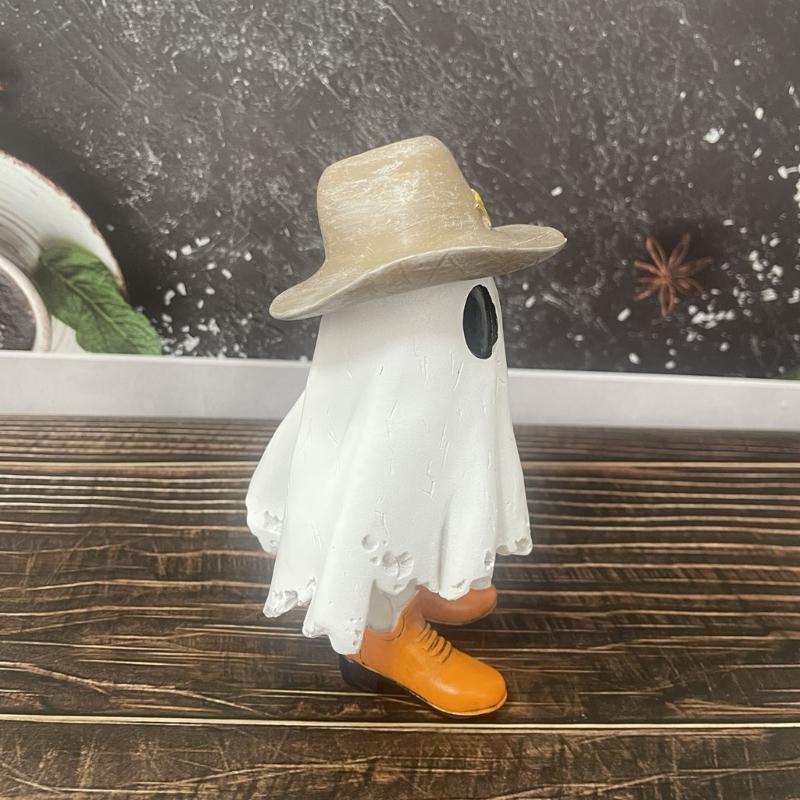 Ghostly Western Figure Festival Resin Sculpture For Themed Decoration And Collections J0MC