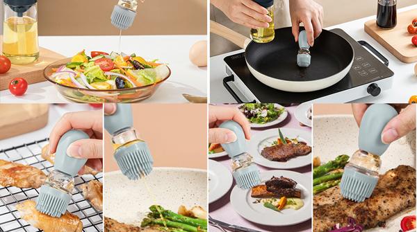 Oil Dispenser With Silicone Brush 2 In 1