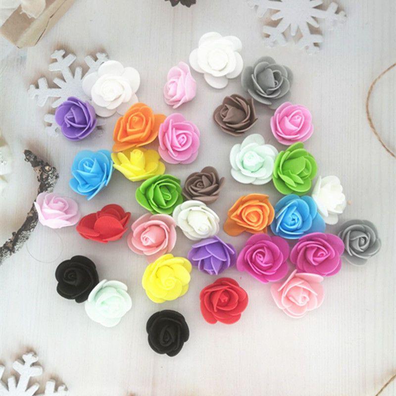 10/50/100 шт. 3 см пенопластовая роза для медведя искусственные цветы Diy подарочная коробка свадебные декоративные рождественские украшения для дома 20 цветов