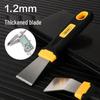 Deli Tools 1.5" Oil Stain Scraper Bent Head Stainless Steel Putty & Grout Knife DL366001