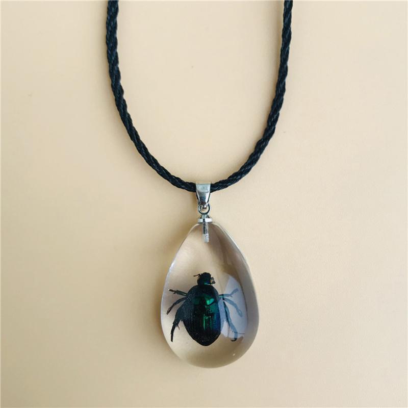 Готическое ожерелье из смолы со скорпионом для женщин, винтажное ожерелье с изображением насекомых, эстетические украшения