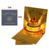 Pop Up Birthday Card 3D Light Music Invitations with Envelope Gifts Gift Message Cards