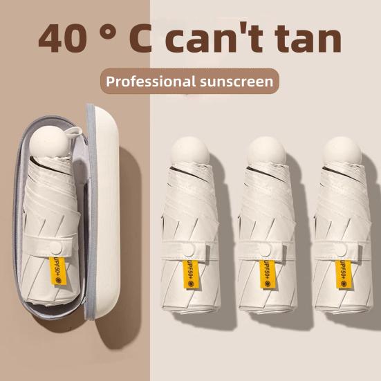 Travel Umbrella UPF 50+ Umbrella with 8 Reinforced Ribs for UV Sun