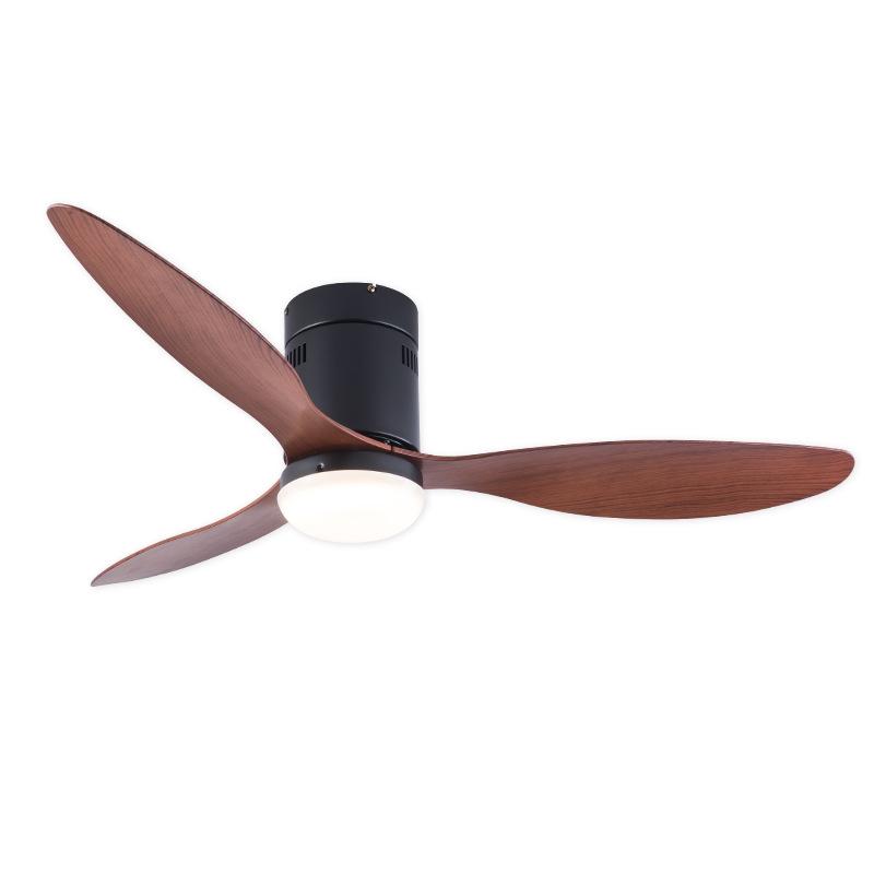 Потолочный вентилятор «Орех» с подсветкой и пультом дистанционного управления, с регулируемой частотой, для гостиной, столовой или спальни, с лопастями из АБС-пластика.