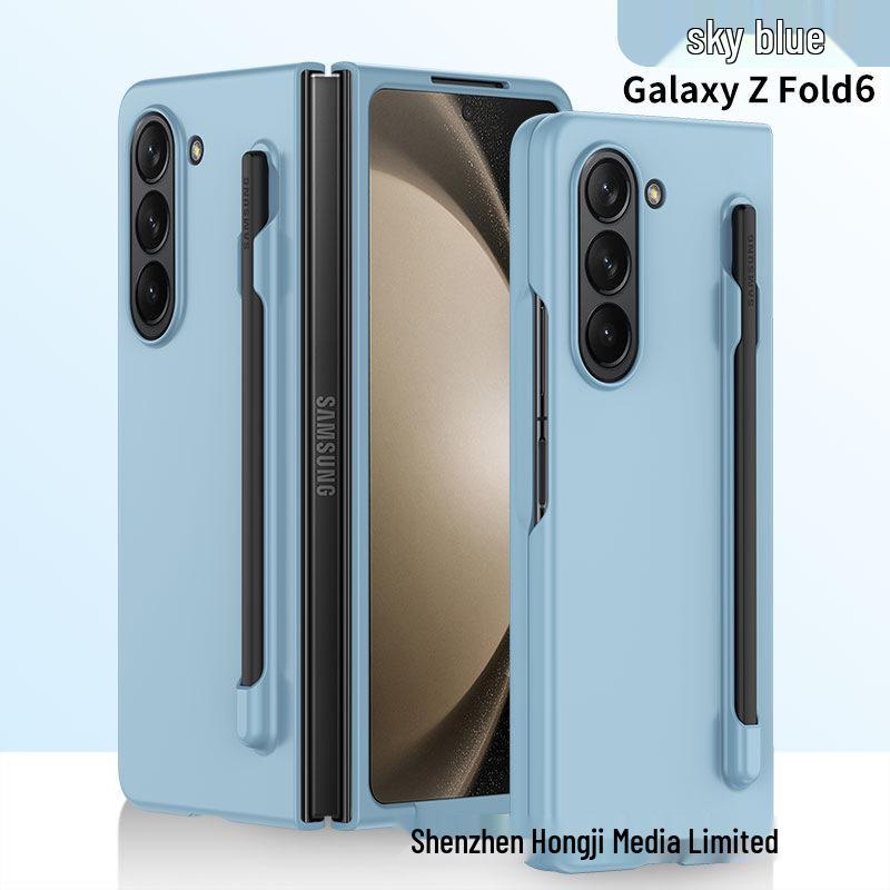 Чехол для Samsung Z Fold 7: Встроенный держатель для стилуса, Пленка для Z Fold 6, Матовая накладка, Жесткий чехол