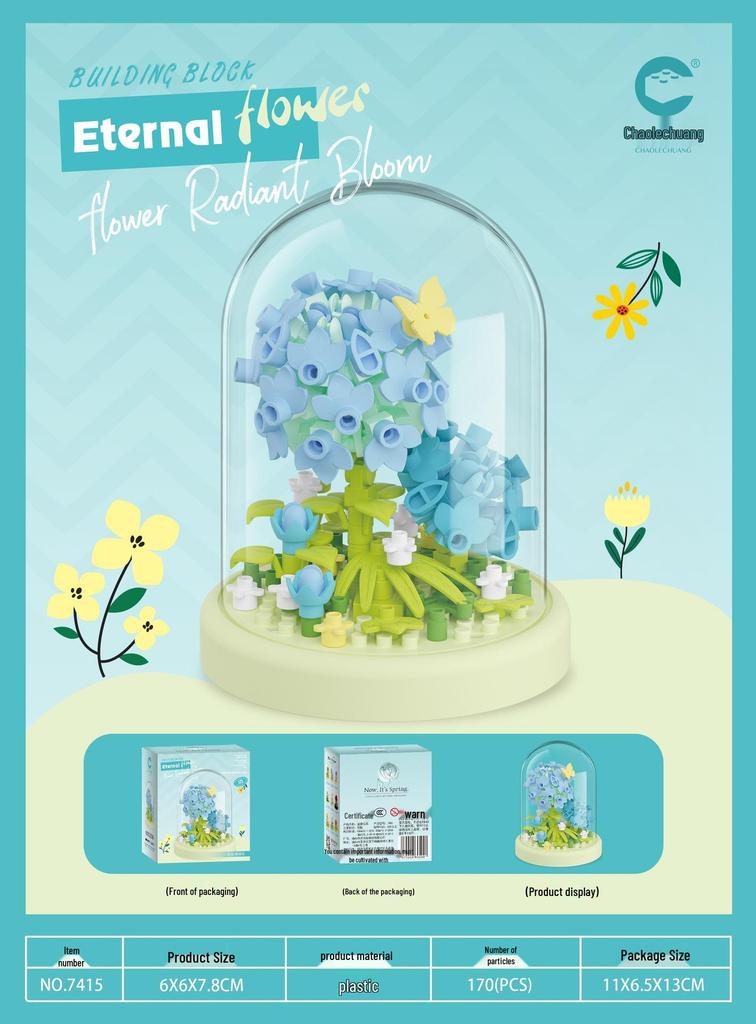 Succulent Building Blocks Toy Set for Girls - Compatible with Leji, Small Particle Potted Plants & Flowers Assembly