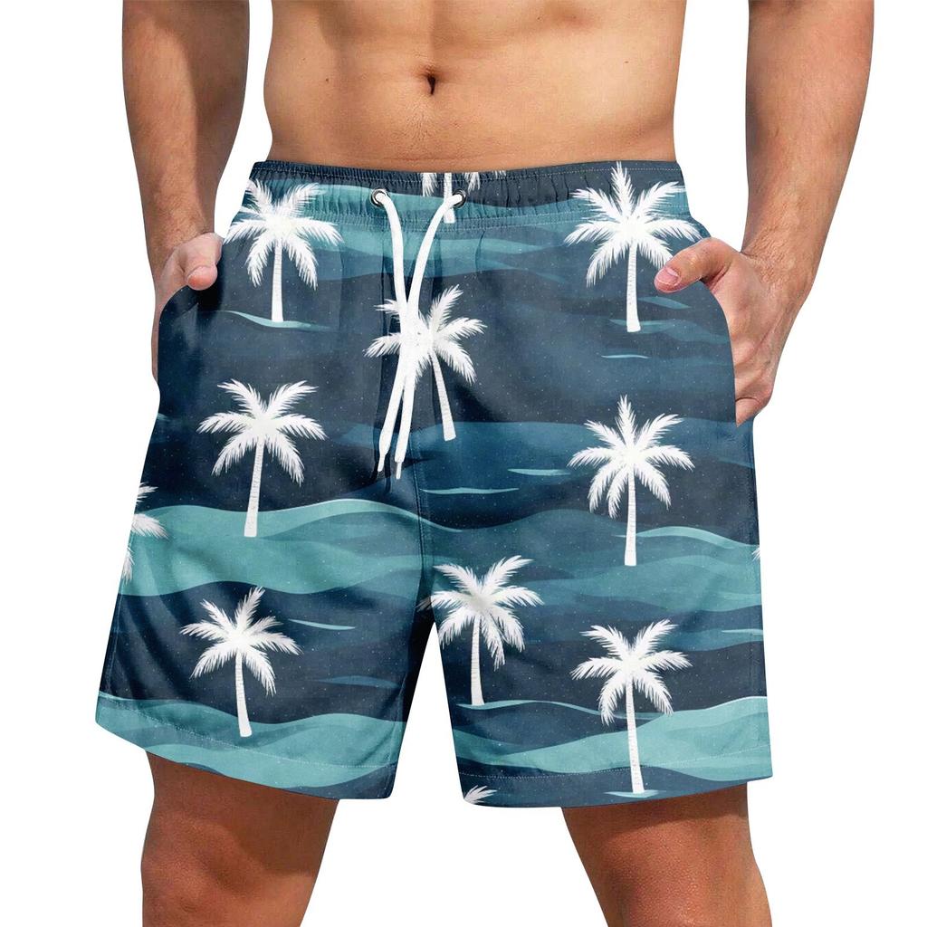 Men's Hawaiian Lace-up Shorts Casual Pants