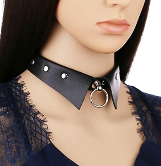 DOKiDOKi Collar and Leash for Human SM SM Choker Cosplay, Master/Slave/Cat Costume, Chain, Goods, Restraints, Handcuffs, Cosplay, Collar, Training,