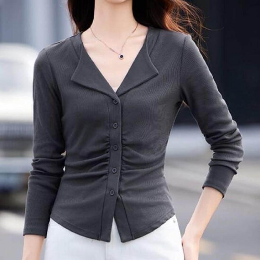 NaVaVa Slim FiT V Neck Collar Long sleeVe T shirT nT3248