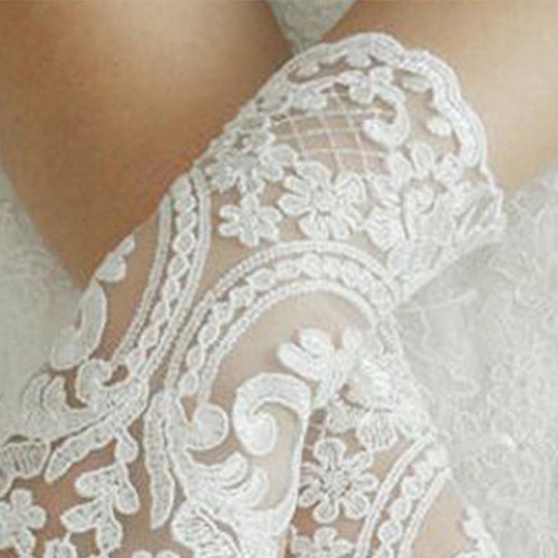 1 пара коротких свадебных перчаток без пальцев, кружевные перчатки, варежки, свадебные аксессуары, черные