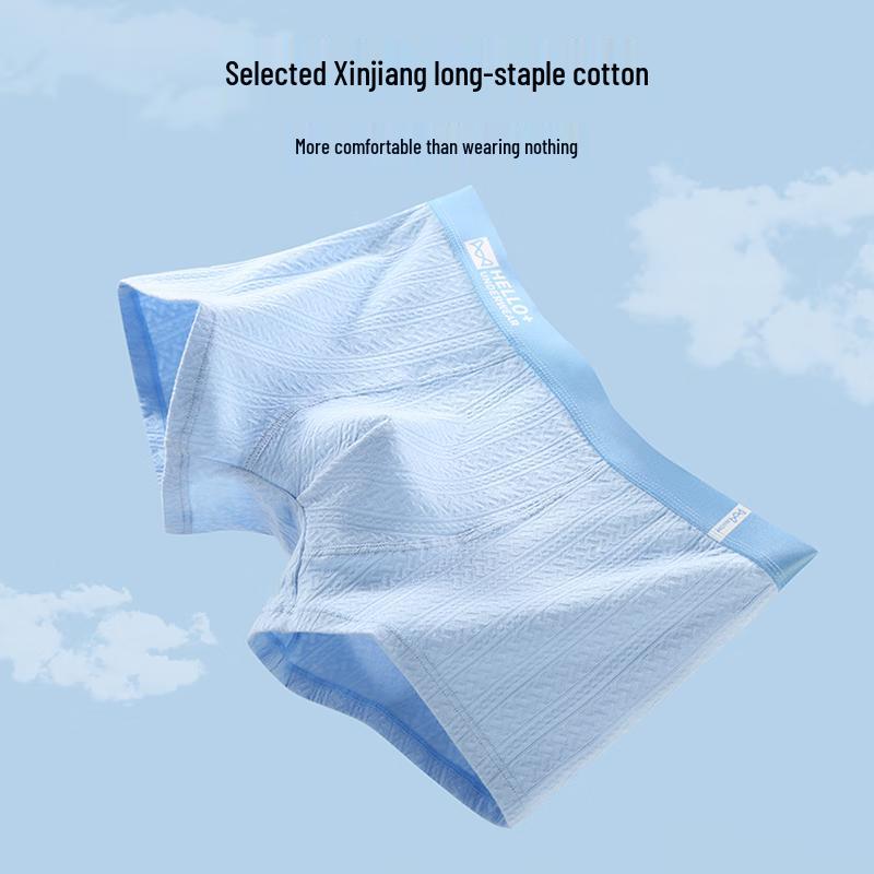 MIIOW Мужские боксеры-брифы из хлопка 60S холодного крашения, антибактериальные, 4 штуки