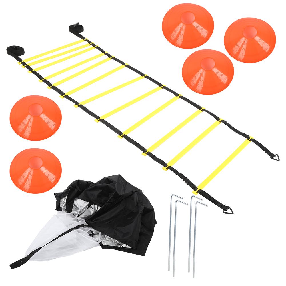 Football Training Ladder Disc Drag Parachute Set Jump Lattice Agile Training Rope