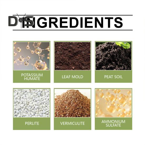 Порошковый активатор почвы Удобрение, богатое питательными веществами, стимулятор роста растений Порошок для активации почвы для почвенной смеси Рассада Компост Растения для помещений и улицы