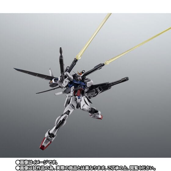 ROBOT Spirits Strike Gundam Приблизительно 125 мм ПВХ АБС Окрашенная Подвижная Фигурка <SIDE MS> GAT-X105 (Восстановленный) + И.В.С.П.. увидеть. АНИМЕ. &