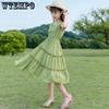 Girls' Dresses Summer Gentle Skirt Summer Middle and Older Children Knee-length Dress