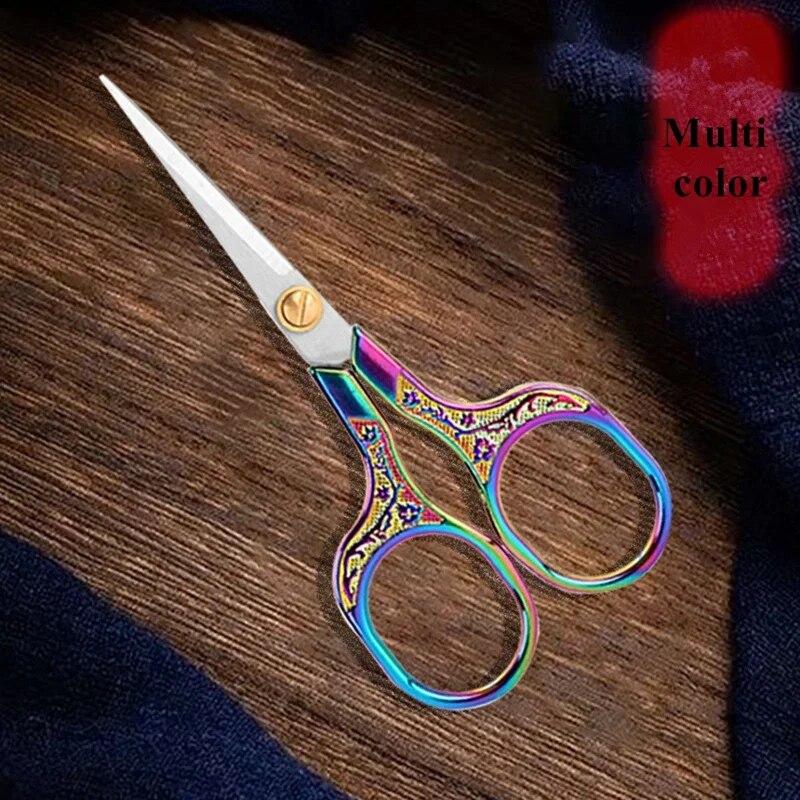 Stainless Steel Vintage Scissors DIY Sewing Retro Cross-stitch Fabric Cutter Embroidery Scissor Tailor Thread Tools Shears
