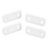 2Set Barn Door Stopper Carbon Steel Plastic White Hardware Accessories Fit for Dormitory Hotel Cabinet