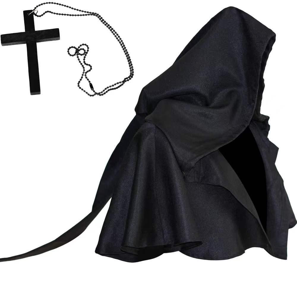 Popular Halloween Monk Grim Reaper Cloak with Hood - Adult Medieval Costume