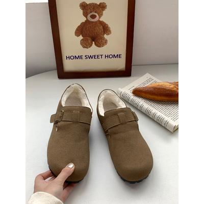 Зимние новые бархатные повседневные туфли женские на плоской подошве теплые хлопковые туфли 3139