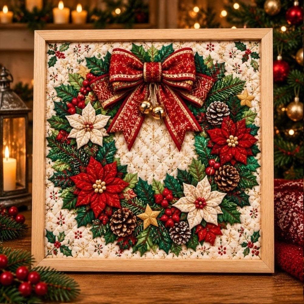 Educational 3D Fabric Embroidery DIY Set Christmas Fabric Art Picture Christmas Party Decor