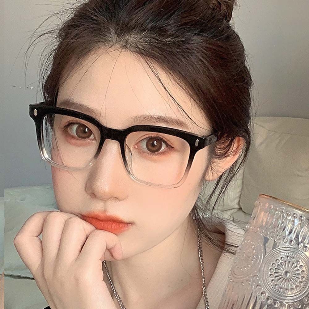 Glasses Gradient Frame Fake Glasses Black Frame Eyeglasses Korean Computer Eyewear Women Eyeglasses