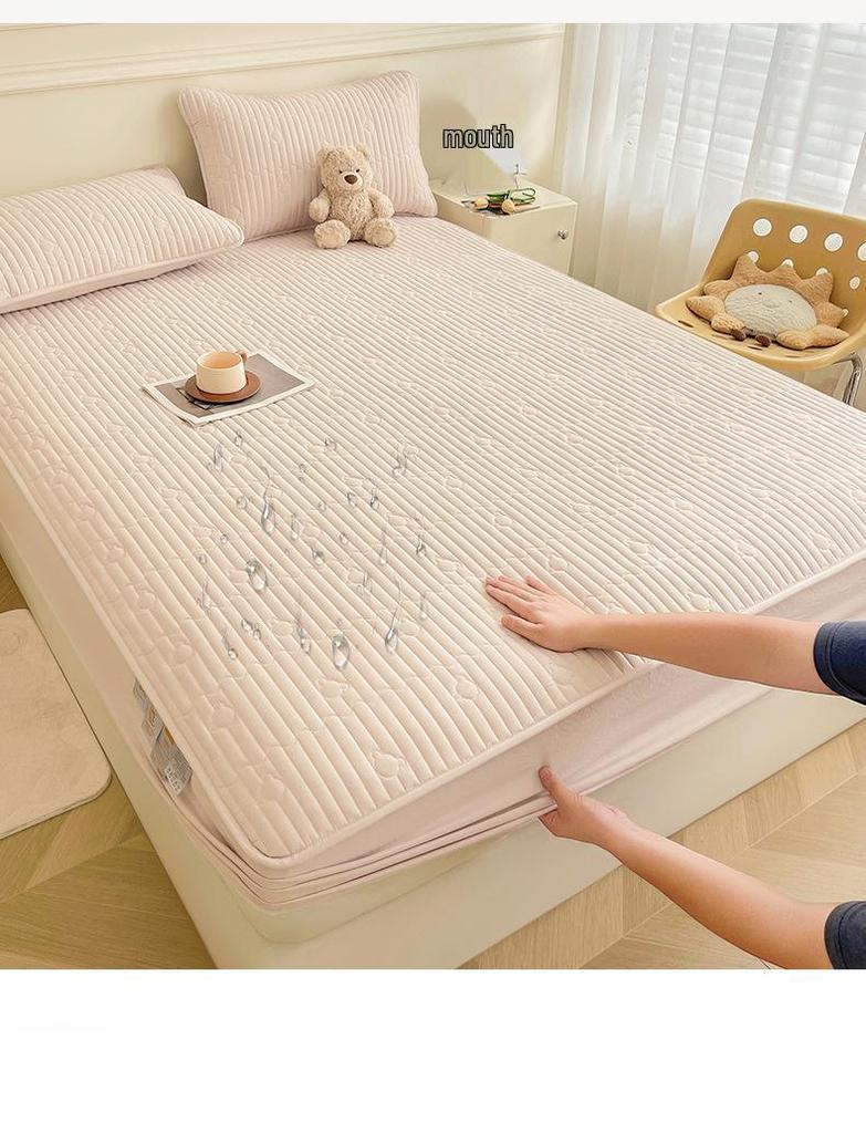 Серия Luochuan Водонепроницаемый и непромокаемый стеганый комплект простыней на резинке - 3-предметный защитный чехол для матраса