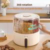 Банка для хранения зерна Вращающийся отсек Бытовое ведро для риса Защита от насекомых Защита от влаги Герметичный пищевой контейнер для риса Контейнер для риса