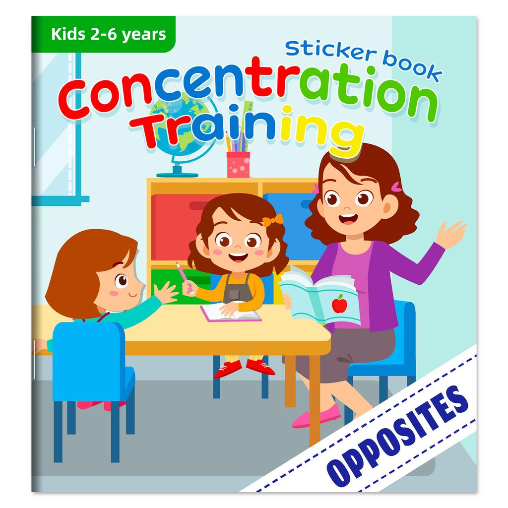 10/20 Books Sticker Book Focus Potential Development Stickers Children Enlightenment Baby Early Education Book