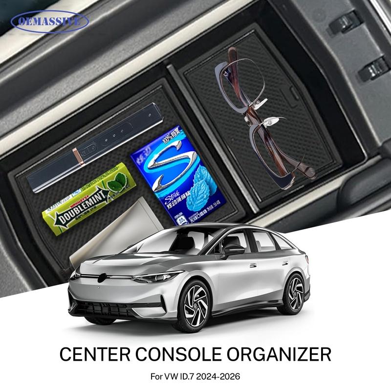 For VW ID7 Armrest Storage Box Organizer Tray Fit for ID7 GTX Tourer 2024-2026 Model Center Console ert Divider Holder