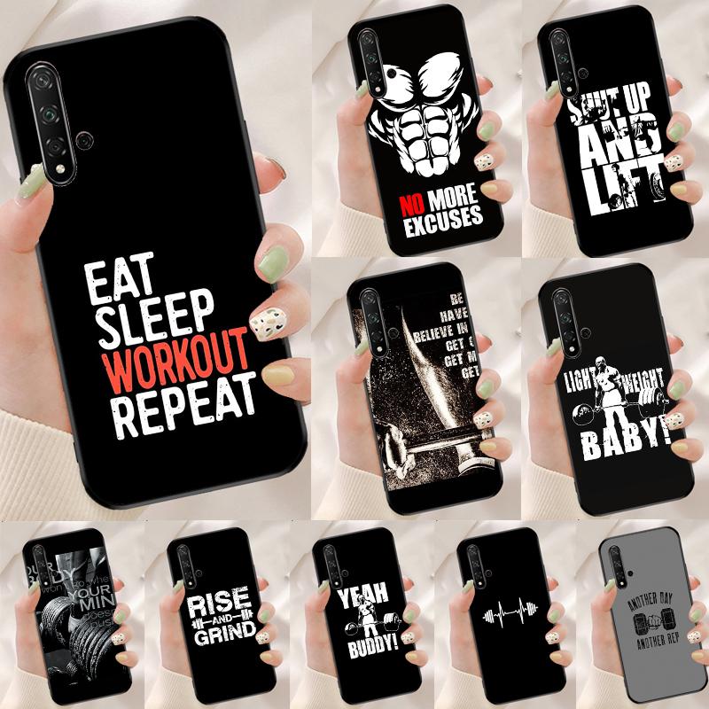 Фитнес для бодибилдинга в спортзале Для Huawei Nova 8i 11i 12i 12s 9 10 SE Y90 Y60 Y70 Y72 Y61 Y91 P20 P30 P40 Lite P60 Pro Чехол
