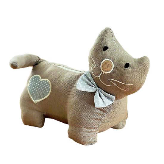 Тканевый Кот Декоративный Стопор для Двери Мультяшный Котенок Утяжеленный Стопор для Межкомнатной Двери Ветрозащитный Домашний Офисный Напольный Мягкая Игрушка Стопор для Двери