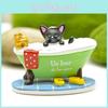 Black Cat Taking A Bath In The Bathtub Resin Ornament For Bathing Scene Photography And Gift Displays
