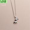 New Simple Sweet Animal Aura Deer 925 Sterling Silver Jewelry Girlfriend Christmas Gift Exquisite Pendant Necklaces Xl208