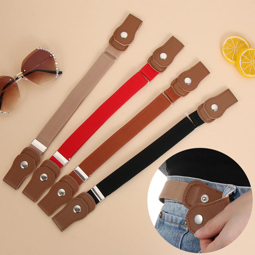 Adjustable Jeans Pants Stretch Stretch Canvas Buckle-Free Belt Waist Belt Kids belts